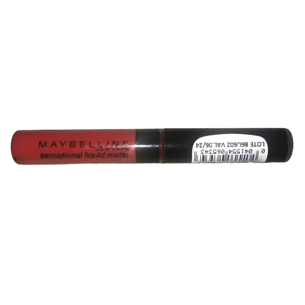 (2) Maybelline Sensational Liquid Matte Lipstick Vibrant Red Lipstick NEW Sealed